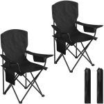 Woltu lot de 2 chaise camping pliante, fauteuil de p�che, l�ger, portable, dossier, sac isotherme, porte ...