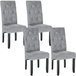 Lot de 4 chaises de salle  manger woltu chaise salon, chaises de cuisine, assise en velours et pied ...