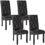 Lot de 4 chaises de salle à manger woltu chaise salon, chaises de cuisine, assise en velours et pied ... Lot de 4 chaises de salle à manger woltu chaise salon, chaises de cuisine, assise en velours et pied ...