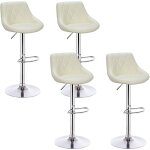 Woltu - lot de 4 tabouret de bar avec repose - pieds, hauteur rglable, en similicuir, sige bien rembourr, ...