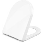 Woltu - abattant wc en plastique avec charni�re inoxyble, couvercle de toilette antibact�rienne softclose, ...