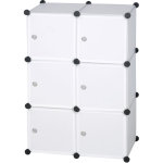 Woltu - armoire plastique, penderie pour le stockage de vêtements / accessoires / livres, Étagère de ... Woltu - armoire plastique, penderie pour le stockage de vêtements / accessoires / livres, Étagère de ...