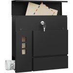 Bo�te aux lettres murale woltu avec 2 cl�s, 3 fen�tres, porte - journaux, bo�te aux lettres individuelle, ...