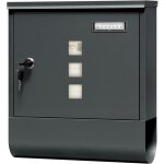 Bo�te aux lettres, bo�te postale avec porte - journaux, bo�te aux lettres murale verrouillable avec 2 ...