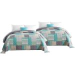 Couverture de lit woltu, lot de 2 couvre - lits, design patchwork couette boutis imprime, jet de lit, ...