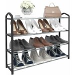 Woltu - etagre  chaussures 4 niveaux pour environ 16 paires de chaussures - meuble  chaussure - 79x19, ...