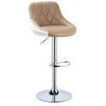 Woltu tabouret de bar en cuir synthétique, chaise assise hauteur réglable, kaki Woltu tabouret de bar en cuir synthétique, chaise assise hauteur réglable, kaki