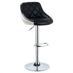 Woltu - tabouret de bar en cuir synth�tique, chaise assise hauteur r�glable, noir