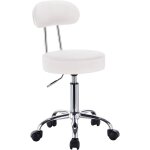 Woltu - tabouret de bureau tabouret de travail  roulettes, chaise de bureau avec dossier, hauteur rglable, ...