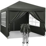 Woltu - tonnelle de jardin 3x3m auvent pliable imperméable, protection du soleil uv 50 + , hauteur réglable, ... Woltu - tonnelle de jardin 3x3m auvent pliable imperméable, protection du soleil uv 50 + , hauteur réglable, ...