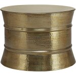 Womo - design table basse martele de salon - table d'appoint ronde artisanale  62 x 33 cm - aluminium ...