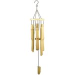 Wooden wind chimes for outdoor use, bamboo wind chimes with an amazing deep tone for patio, garden, home, ...