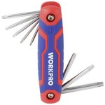 Workpro torx jeu de cls mles coudes t 9, t 10, t 15, t 20, t 25, t 27, t 30, t 40