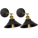 Wottes lot de 2 applique murale industrielle lampe de plafond de style m�tal r�tro avec rotation � 180 ...