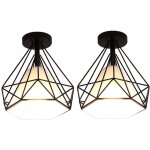 E27 plafonnier moderne lampe de plafond abat - jour diamant en métal tissu suspension luminaire créatif ... E27 plafonnier moderne lampe de plafond abat - jour diamant en métal tissu suspension luminaire créatif ...