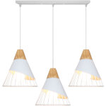 Wottes - lustre suspension badminton bois massif modernes long poteau pendentif salon bar cuisine chambre ...