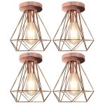 Wottes - plafonnier vintage e27 abat - jour de plafond à cage en métal suspension luminaire industrielle ... Wottes - plafonnier vintage e27 abat - jour de plafond à cage en métal suspension luminaire industrielle ...