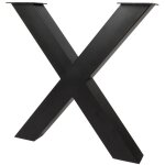 Table en x acier noir - 71 cm - par pièce Table en x acier noir - 71 cm - par pièce