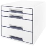 Leitz - wow cube 5213 5213 - 20 - 01 caisson  tiroirs blanc 4 x din a4 nombre de tiroirs: 4