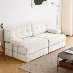 Wumagin - canap� - lit pliant 6 en 1 - 162 x 98 x 89. 76 cm - en velours c�tel�