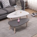Wyctin - hofuton lot de 2 tables basses gigognes scandinave blanc laqué et gris mat - 986139cm&884833cm ... Wyctin - hofuton lot de 2 tables basses gigognes scandinave blanc laqué et gris mat - 986139cm&884833cm ...