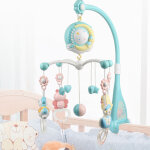 Hofuton mobile musical pour bb avec projecteur et lumires, jouet pour lit d'enfant, hochets rotatifs ...