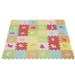 Hofuton tapis de sol pour b�b� - puzzle g�ant aux motifs animaux - lot de 36 dalles en mousse multicolores ...