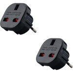 [jamais utilis�] lot de x2 - adaptateur prise anglaise vers france - adaptateur anglais fran�ais - type ...