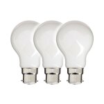 Xanlite - lot de 3 ampoules filament led a60 opaque, culot b22, 806 lumens, �quivalence 60w, 2700 kelvins, ...