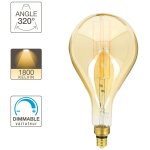Xanlite - ampoule led d�co goutte giant (xxl) au verre ambr�, culot e27, 8w cons. (60w eq. ), 800 lumens, ...