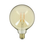 Xanlite - ampoule led globe (g125) / vintage au verre ambr�, culot e27, 3, 8w cons. (30w eq. ), 350 lumens, ...