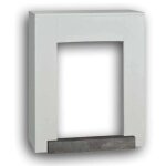 Xaralyn - manteau de cheminee hamar en mdf blanc cm 96, 5x30x78, 6 rubyfires hamar