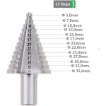 Xidjuikm - foret fraise meche etage hss, fraise conique � double fente (5mm - 35mm) avec rev�tement titane, ...
