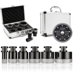 Xiiw ? lot de 7 forets diamant�s m14 ? couronne de forage 20 - 68 mm ? disque � tron�onner 125 mm ? pour ...