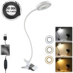 Lampe de bureau led avec loupe 5x, lampe bureau led usb, 360 ° flexible col de cygne clip lampe de table ... Lampe de bureau led avec loupe 5x, lampe bureau led usb, 360 ° flexible col de cygne clip lampe de table ...