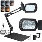 Xiiw - lampe loupe led 10x, lampe de table à pince avec socle, lampe loupe de bureau bras rotatif réglable ... Xiiw - lampe loupe led 10x, lampe de table à pince avec socle, lampe loupe de bureau bras rotatif réglable ...
