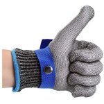 Xl) gant de boucher en cotte de maille acier inoxydable resistant coupe haute performance niveau 5 protection ...