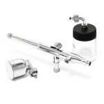 Wiltec kit pistolet a�rographe professionnel mod�le 134 ? action double da ? avec buse 0, 3 mm ? godets ...