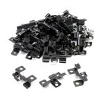 Wiltec - lot de 50 clips en acier fin ? noir ? 40 x 24 x 6 mm ? hauteur de serrage 6 mm ? montage des ...