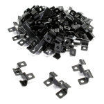 Wiltec - lot de 50 clips en acier fin ? noir ? 40 x 24 x 8 mm ? hauteur de serrage 8 mm ? montage des ...