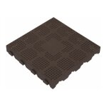 Xtiles - dalle autoportante clipsable ajoure jardin - 40 x 40 cm - marron