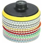 Xvx lot de 11 disques de meulage diamant�s humides de 4 pouces + 1 support pour granit, marbre, pierre, ...