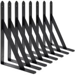 Xvx - jamais utilis] br - vie equerre etagere murale, 8 pcs supports triangulaires de 90 degrs en acier, ...