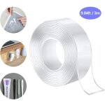 Ruban adhesif double face 3m nano tape, transparent sans trace bande de tapis extra fort, haute temperature ...