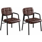 Lot de 2 fauteuil salon chaises de visiteur si�ge rembourr� en smilicuir fauteuil d'accueil visiteur ...