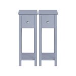 Yaheetech - lot de 2 tables d'appoint console en bois bout de canap haut laqu 25 x 25 x 70 cm table ...