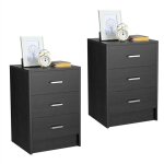 2 table de chevet table de nuit chambre à coucher avec 3 tiroirs 40 x 35 x 60 cm commode de salon bureau ... 2 table de chevet table de nuit chambre à coucher avec 3 tiroirs 40 x 35 x 60 cm commode de salon bureau ...