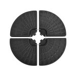 Yaheetech 4 pi�ces pieds de parasol rempli d?eau 52l ou de sable 66kg noir lestage pour parasols 48, ...