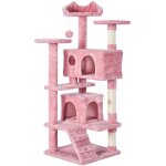 Yaheetech - arbre � chat avec 2 niches 3 plateformes 2 boules en sisal arbre � grimper multi - niveaux ...