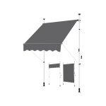 Yaheetech auvent rtractable rglable en hauteur et en inclinaison, store banne manuel avec manivelle ...